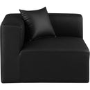  Manufacturer Color_Black -- Meridian Cube Stationary Leather Look Chair IMAGE 4