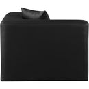  Manufacturer Color_Black -- Meridian Cube Stationary Leather Look Chair IMAGE 5