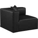  Manufacturer Color_Black -- Meridian Cube Stationary Leather Look Chair IMAGE 6