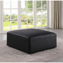  Manufacturer Color_Black -- Meridian Cube Leather Look Ottoman IMAGE 2