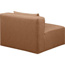  Manufacturer Color_Brown -- Cube Brown Vegan Leather Upholstered Modular Armless Chair IMAGE 5
