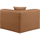  Manufacturer Color_Brown -- Cube Brown Vegan Leather Upholstered Modular Corner Chair IMAGE 3