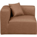  Manufacturer Color_Brown -- Cube Brown Vegan Leather Upholstered Modular Corner Chair IMAGE 4