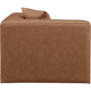  Manufacturer Color_Brown -- Cube Brown Vegan Leather Upholstered Modular Corner Chair IMAGE 5