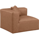  Manufacturer Color_Brown -- Cube Brown Vegan Leather Upholstered Modular Corner Chair IMAGE 6
