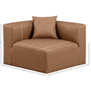  Manufacturer Color_Brown -- Cube Brown Vegan Leather Upholstered Modular Corner Chair IMAGE 8