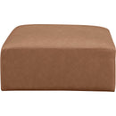  Manufacturer Color_Brown -- Cube Brown Vegan Leather Upholstered Modular Ottoman IMAGE 3