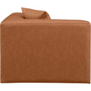  Manufacturer Color_Cognac -- Cube Cognac Vegan Leather Upholstered Modular Corner Chair IMAGE 5