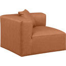  Manufacturer Color_Cognac -- Cube Cognac Vegan Leather Upholstered Modular Corner Chair IMAGE 6