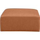  Manufacturer Color_Cognac -- Cube Cognac Vegan Leather Upholstered Modular Ottoman IMAGE 3