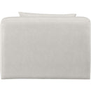  Manufacturer Color_Cream -- Cube Cream Vegan Leather Upholstered Modular Armless Chair IMAGE 3