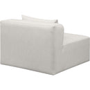  Manufacturer Color_Cream -- Cube Cream Vegan Leather Upholstered Modular Armless Chair IMAGE 5