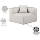  Manufacturer Color_Cream -- Cube Cream Vegan Leather Upholstered Modular Corner Chair IMAGE 10