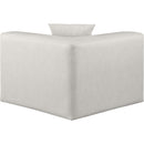  Manufacturer Color_Cream -- Cube Cream Vegan Leather Upholstered Modular Corner Chair IMAGE 3