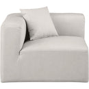  Manufacturer Color_Cream -- Cube Cream Vegan Leather Upholstered Modular Corner Chair IMAGE 4