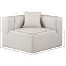  Manufacturer Color_Cream -- Cube Cream Vegan Leather Upholstered Modular Corner Chair IMAGE 9