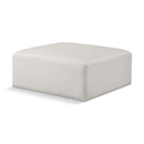  Manufacturer Color_Cream -- Cube Cream Vegan Leather Upholstered Modular Ottoman IMAGE 1