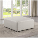  Manufacturer Color_Cream -- Cube Cream Vegan Leather Upholstered Modular Ottoman IMAGE 2