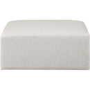  Manufacturer Color_Cream -- Cube Cream Vegan Leather Upholstered Modular Ottoman IMAGE 3