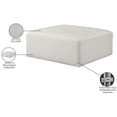  Manufacturer Color_Cream -- Cube Cream Vegan Leather Upholstered Modular Ottoman IMAGE 6