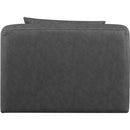 Manufacturer Color_Grey -- Cube Charcoal Vegan Leather Upholstered Modular Armless Chair IMAGE 3