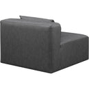  Manufacturer Color_Grey -- Cube Charcoal Vegan Leather Upholstered Modular Armless Chair IMAGE 5