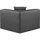  Manufacturer Color_Grey -- Cube Charcoal Vegan Leather Upholstered Modular Corner Chair IMAGE 3