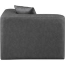 Manufacturer Color_Grey -- Cube Charcoal Vegan Leather Upholstered Modular Corner Chair IMAGE 5