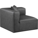  Manufacturer Color_Grey -- Cube Charcoal Vegan Leather Upholstered Modular Corner Chair IMAGE 6