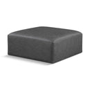  Manufacturer Color_Grey -- Cube Charcoal Vegan Leather Upholstered Modular Ottoman IMAGE 1