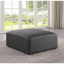 Manufacturer Color_Grey -- Cube Charcoal Vegan Leather Upholstered Modular Ottoman IMAGE 2