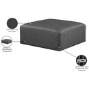  Manufacturer Color_Grey -- Cube Charcoal Vegan Leather Upholstered Modular Ottoman IMAGE 7