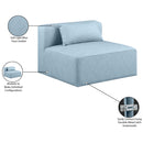 Manufacturer Color_Light Blue -- Cube Light Blue Vegan Leather Upholstered Modular Armless Chair IMAGE 10