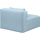  Manufacturer Color_Light Blue -- Cube Light Blue Vegan Leather Upholstered Modular Armless Chair IMAGE 5