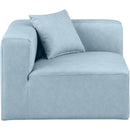  Manufacturer Color_Light Blue -- Cube Light Blue Vegan Leather Upholstered Modular Corner Chair IMAGE 4
