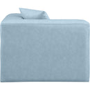  Manufacturer Color_Light Blue -- Cube Light Blue Vegan Leather Upholstered Modular Corner Chair IMAGE 5