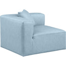  Manufacturer Color_Light Blue -- Cube Light Blue Vegan Leather Upholstered Modular Corner Chair IMAGE 6