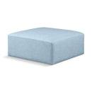  Manufacturer Color_Light Blue -- Cube Light Blue Vegan Leather Upholstered Modular Ottoman IMAGE 1