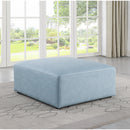  Manufacturer Color_Light Blue -- Cube Light Blue Vegan Leather Upholstered Modular Ottoman IMAGE 2