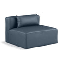  Manufacturer Color_Navy -- Cube Navy Vegan Leather Upholstered Modular Armless Chair IMAGE 1