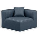  Manufacturer Color_Navy -- Cube Navy Vegan Leather Upholstered Modular Corner Chair IMAGE 10