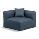  Manufacturer Color_Navy -- Cube Navy Vegan Leather Upholstered Modular Corner Chair IMAGE 1