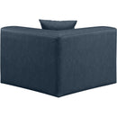  Manufacturer Color_Navy -- Cube Navy Vegan Leather Upholstered Modular Corner Chair IMAGE 3