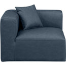  Manufacturer Color_Navy -- Cube Navy Vegan Leather Upholstered Modular Corner Chair IMAGE 4