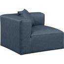  Manufacturer Color_Navy -- Cube Navy Vegan Leather Upholstered Modular Corner Chair IMAGE 6