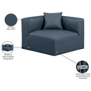  Manufacturer Color_Navy -- Cube Navy Vegan Leather Upholstered Modular Corner Chair IMAGE 9