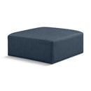  Manufacturer Color_Navy -- Cube Navy Vegan Leather Upholstered Modular Ottoman IMAGE 1