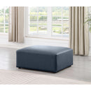  Manufacturer Color_Navy -- Cube Navy Vegan Leather Upholstered Modular Ottoman IMAGE 2