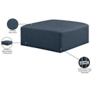  Manufacturer Color_Navy -- Cube Navy Vegan Leather Upholstered Modular Ottoman IMAGE 6