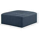  Manufacturer Color_Navy -- Cube Navy Vegan Leather Upholstered Modular Ottoman IMAGE 7